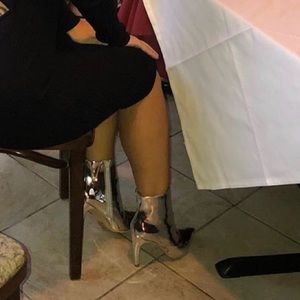 Silver booties